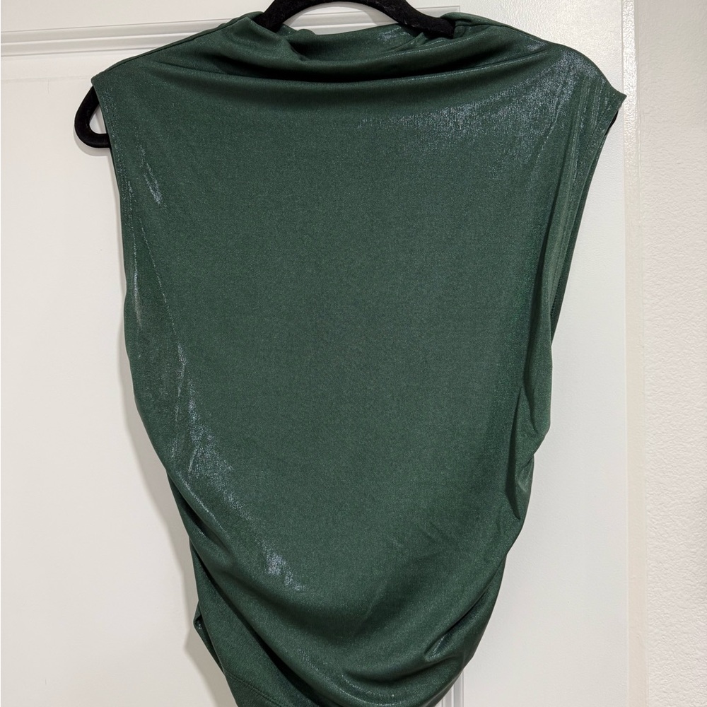 Maeve Shimmering Forest Green Blouse